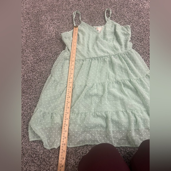 Altarโd State Mint Green Swiss Dot Tiered Dress โ Size XL - Picture 8 of 8